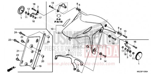 AILE AVANT CBR500RAD de 2013